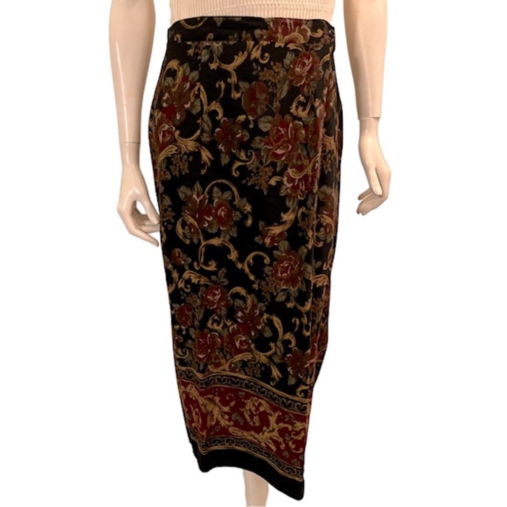Vintage Floral Maxi Skirt by First Option size 8